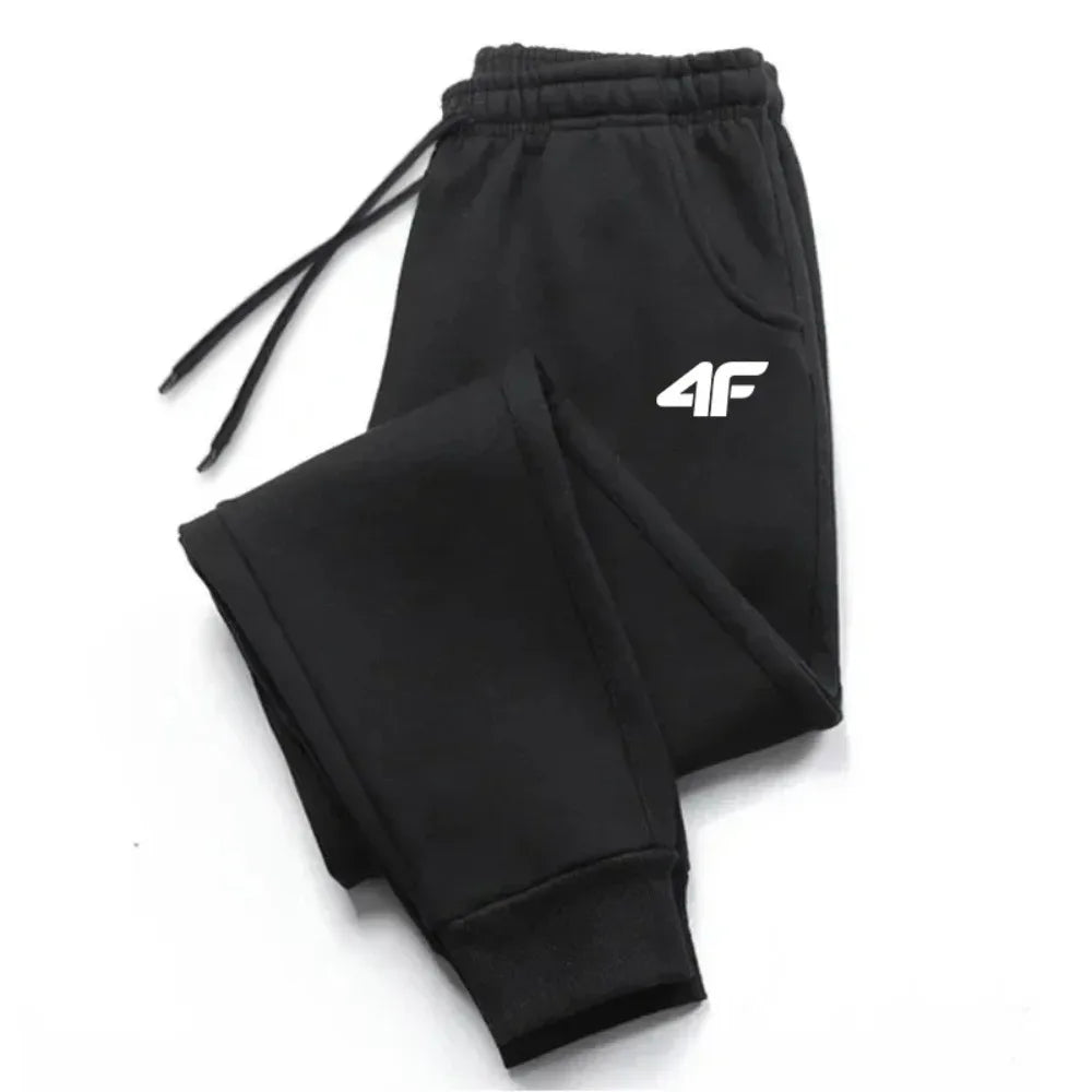 Men's Casual Sweatpants - Elastic Waist Printed Jogger Pants