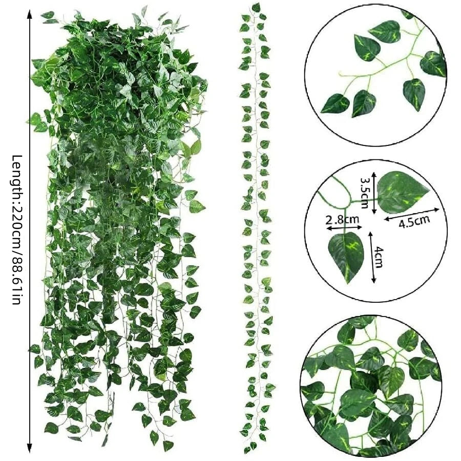 Artificial Ivy Vine Garland – Hanging Greenery for Outdoor Decor