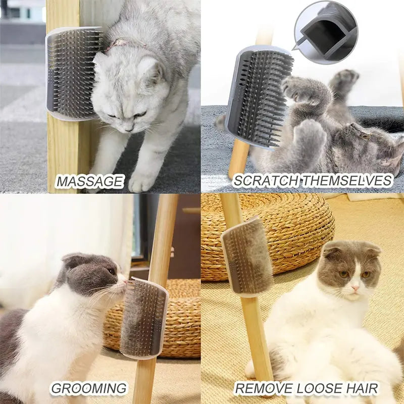 Massage Pet Cat Brush Corner - For Everyday Pet Use