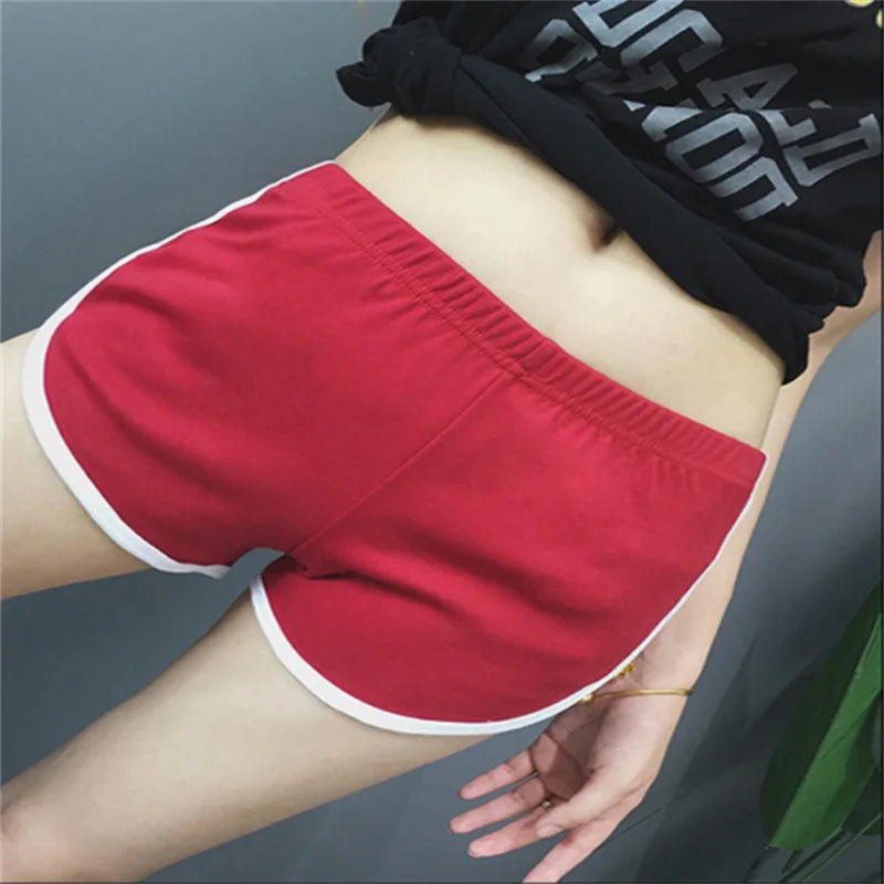 Women's Elastic Waist Shorts - Casual Athletic Short Pants