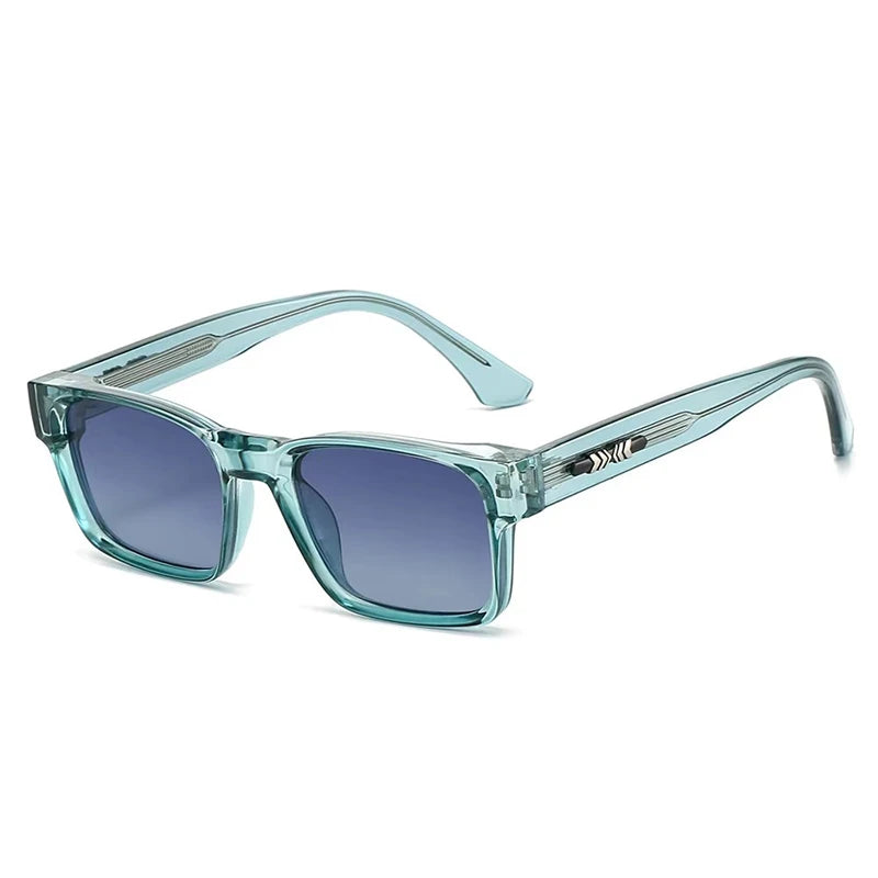 Square Sunglasses - Minimalist Unisex Eyewear - Blue