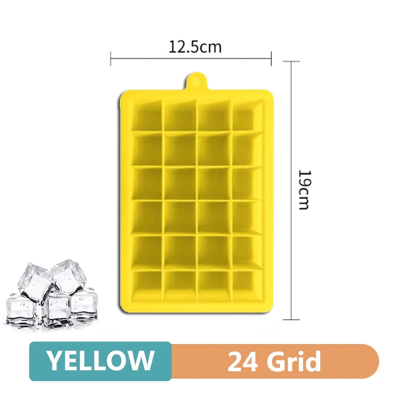 Silicone Ice Cube Tray - Multi-Grid Mold for Home Drinks