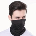Camo Neck Gaiter - Breathable Outdoor Face Covering - Black