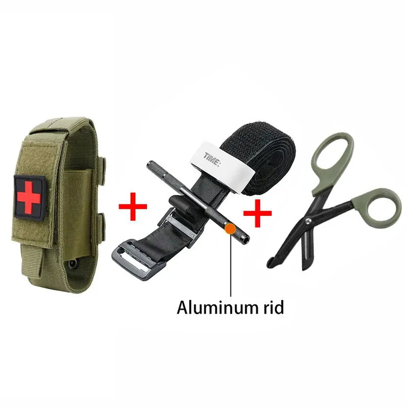 MOLLE First Aid Pouch - Outdoor Organizer for Kit Storage - Alloy Green Suit