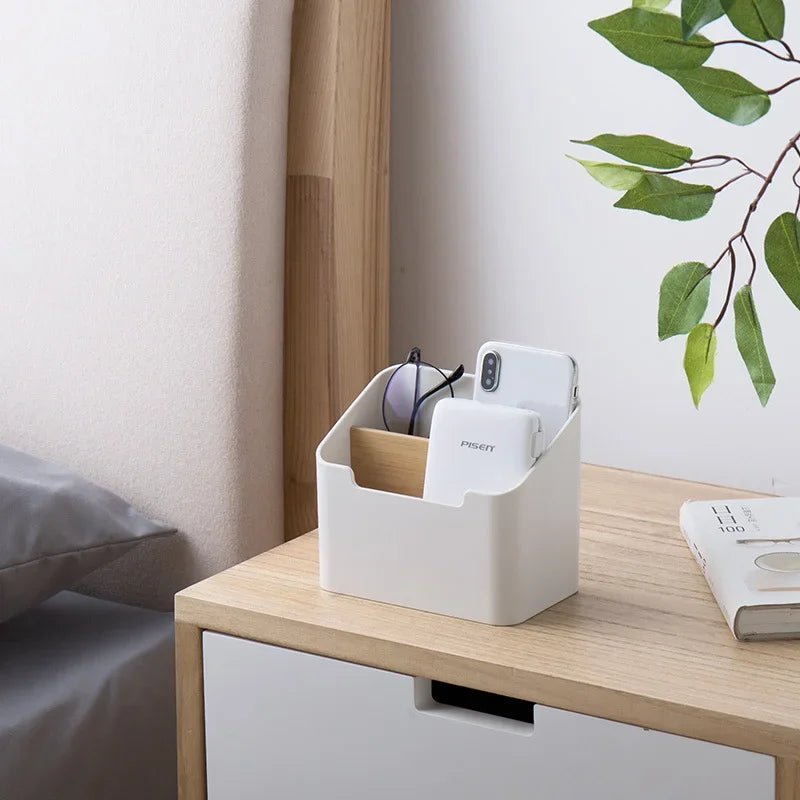 Plastic Desktop Storage Box Remote - For Desk and Office Organization
