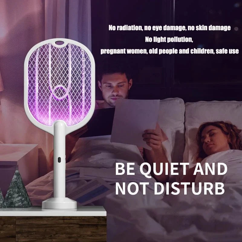 Rechargeable Mosquito Swatter - 3-in-1 Electric Bug Lamp