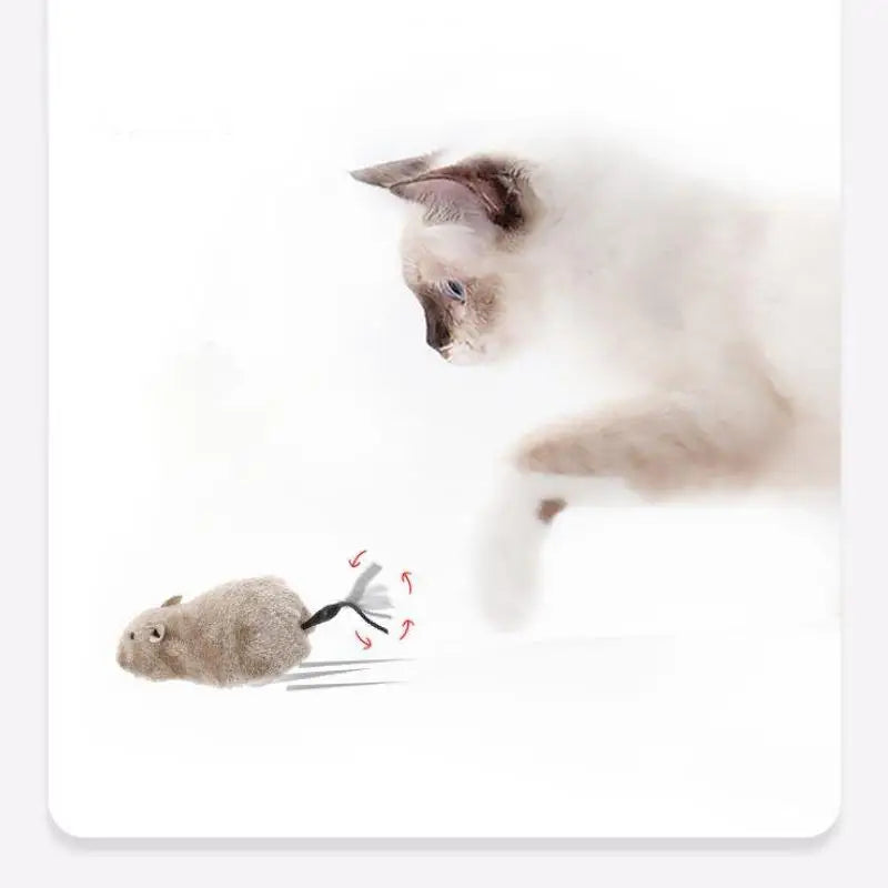 Funny Lifelike Plush Mouse Running - For Everyday Pet Use