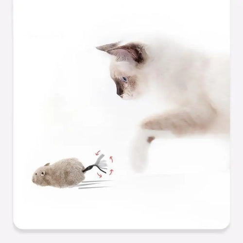 Funny Lifelike Plush Mouse Running - For Everyday Pet Use