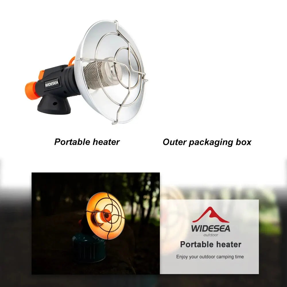 Portable Camping Heater - Steel Stove Attachment for Outdoor Use