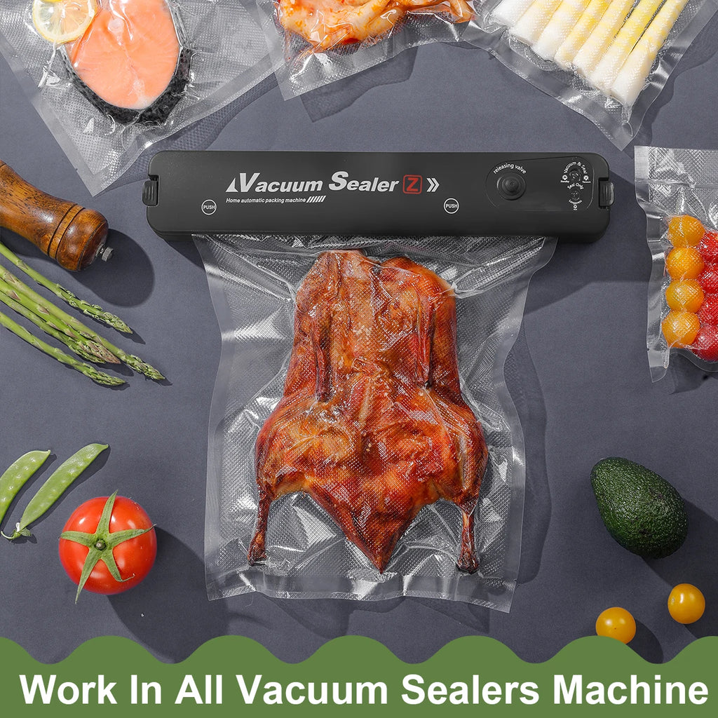 Vacuum Food Bags Sealed Storage - For Kitchen Storage and Prep