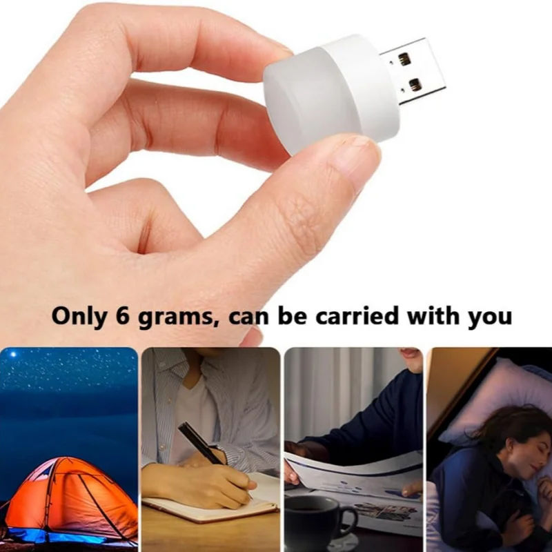 USB Mini Night Light - Plug-In LED Reading Lamp