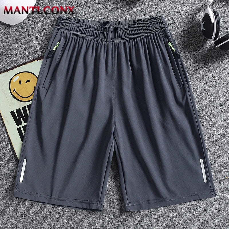 Men's Running Shorts - Elastic Waist Gym Training Bottoms - Dark Gray 001
