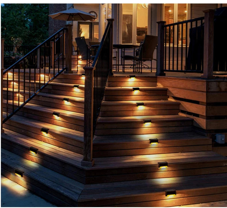 Solar Step Deck Lights – Waterproof Path Lighting for Outdoor Stairs