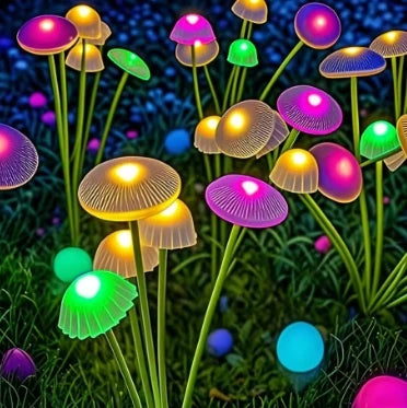 Solar Mushroom Garden Lights – Dual-Mode Ambiance for Patios