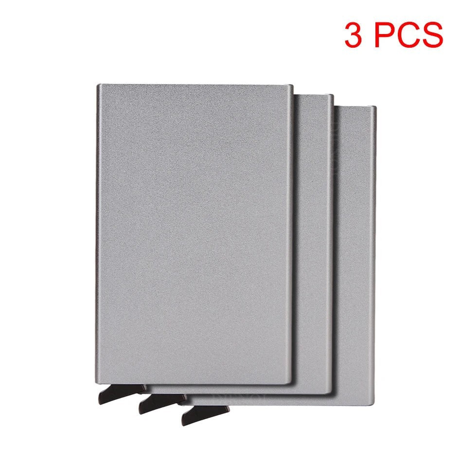 Pop-Up Minimalist Slim Card Holder Wallet in Gray product image