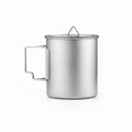 Titanium Camping Cup - Folding Handle Outdoor Drink Mug