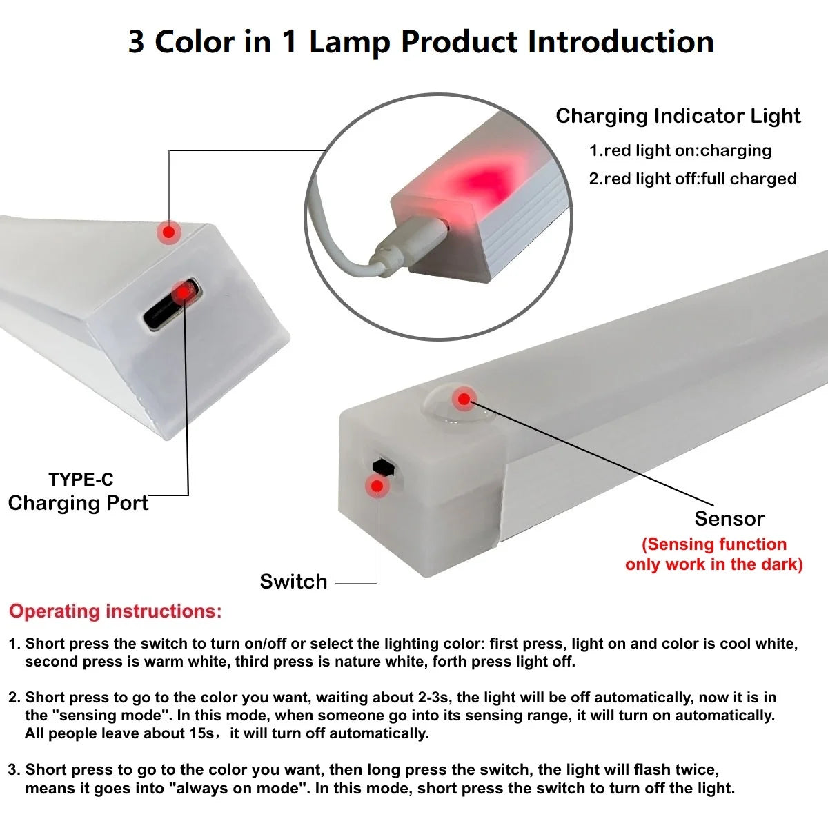 DailyFix Rechargeable Motion Sensor LED Light Bar