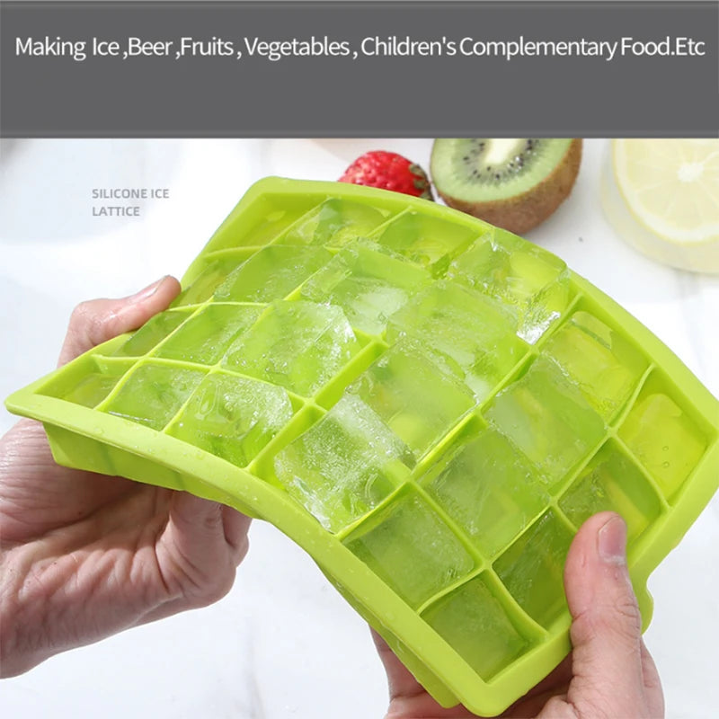 Silicone Ice Cube Tray - Multi-Grid Mold for Home Drinks