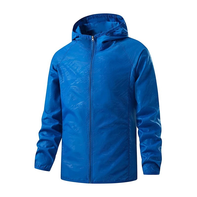 Packable Hiking Windbreaker - Lightweight Unisex Jacket - Unisex Navy Blue