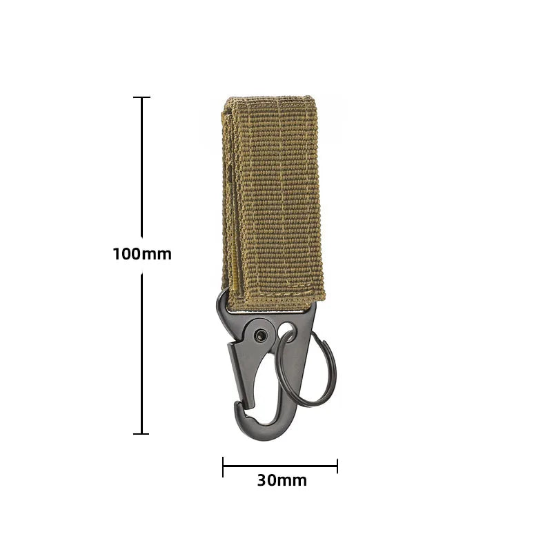 Camping Carabiner Clip - Nylon Webbing Hook for Keys and Gear