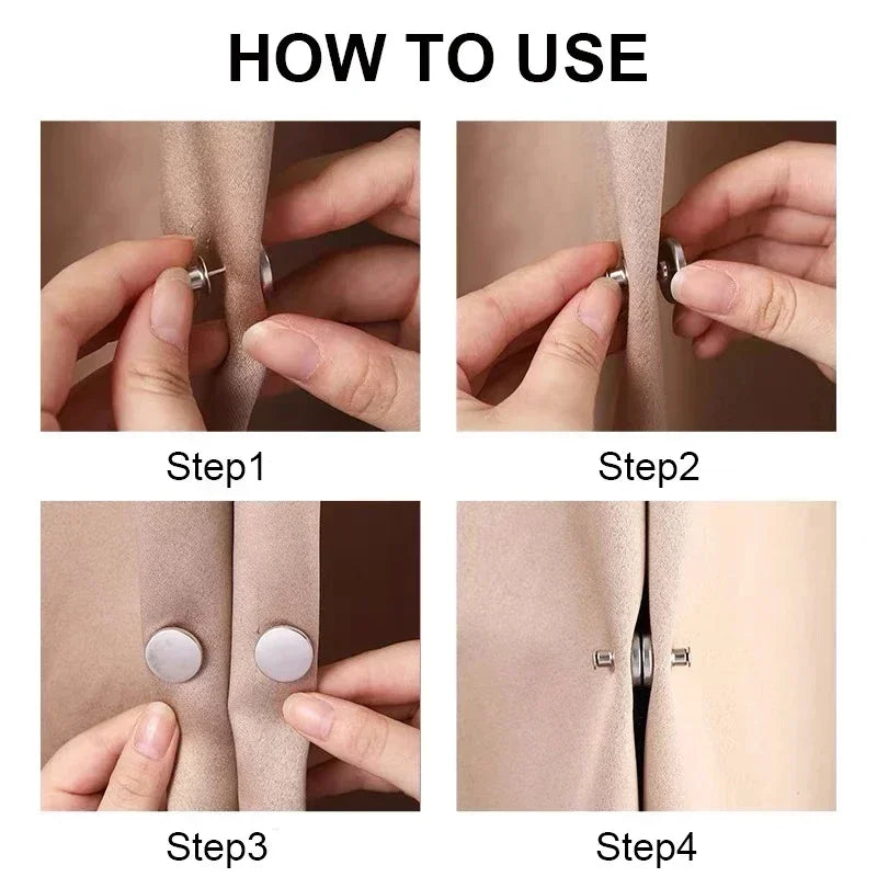 Magnetic Curtain Buttons Detachable Clips - For Everyday Home Use