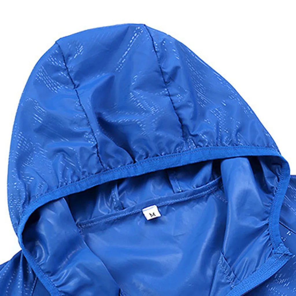 Hiking Windbreaker Jacket - Hooded Coat for Outdoor Layers