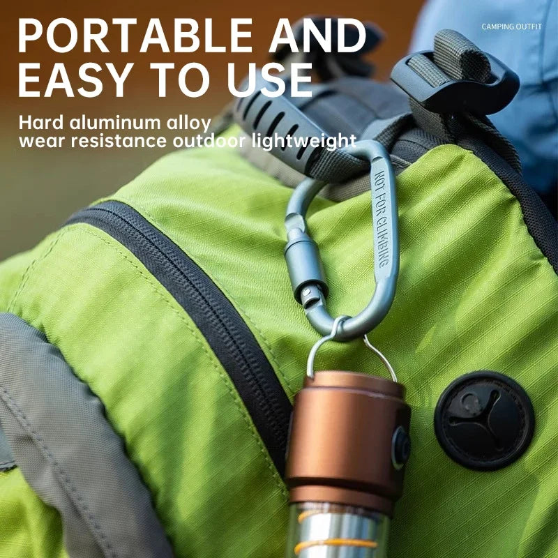 D-Shaped Carabiner Clips - Aluminum Keychain and Gear Links