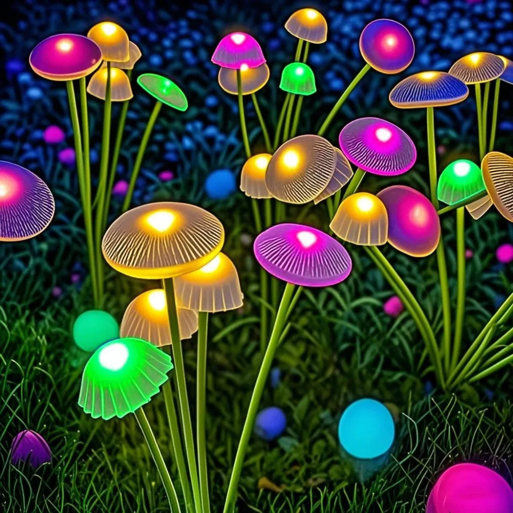 Solar Mushroom Garden Lights – Dual-Mode Ambiance for Patios