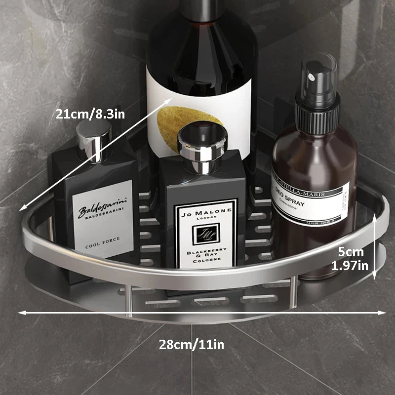 Wall Mount Corner Shelf Shower - For Bathroom and Home Storage