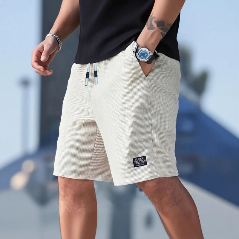 Men's Casual Shorts - Textured Fabric Sport and Beach Style