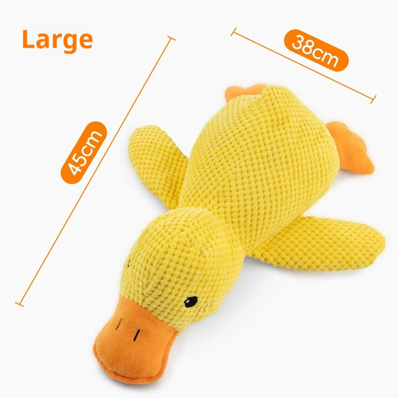 Plush Duck Dog Toy - Soft Squeaker for Indoor Pet Play