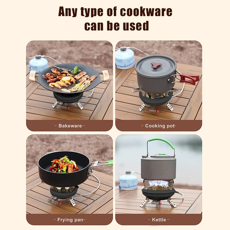 Camping Gas Stove - Piezo Ignition Burner for Outdoor Cooking
