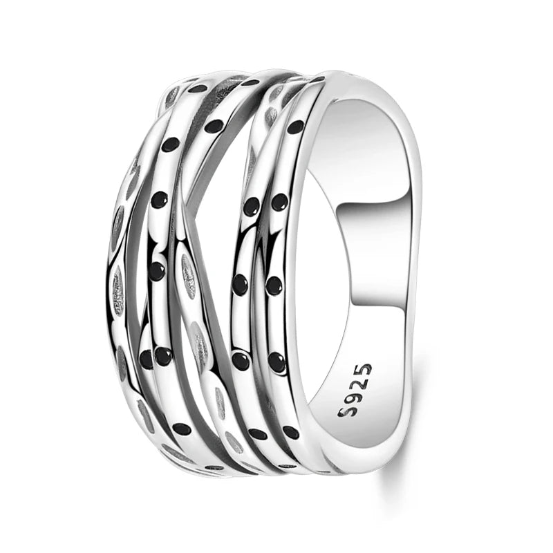 Zircon Geometric Ring - Minimalist Silver-Color Jewelry - Style Kjr306