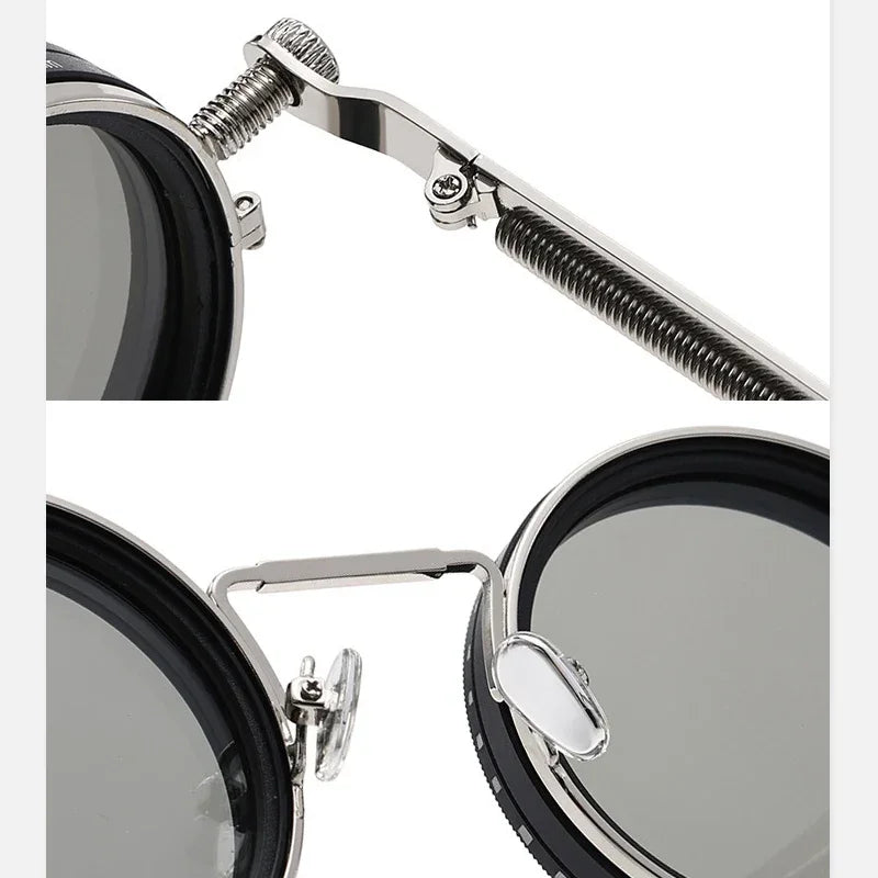 Round Dimming Sunglasses - Retro Outdoor Eyewear