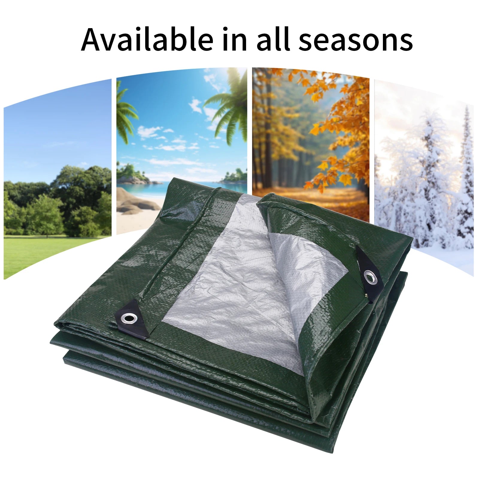 Outdoor Tarp Rain Cover - Reinforced Camping Shelter Sheet