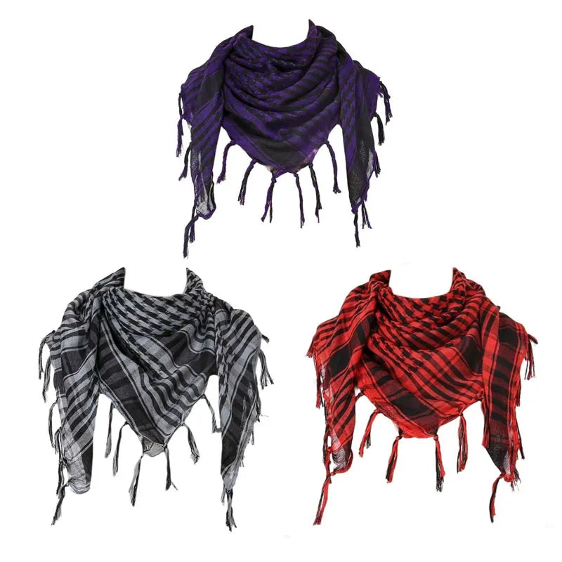 Keffiyeh Scarf Wrap - Lightweight Shemagh Head and Neck Scarf - 3 Pieces-Mix