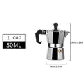 Stovetop Moka Pot - Aluminum Espresso Maker for Home Brewing