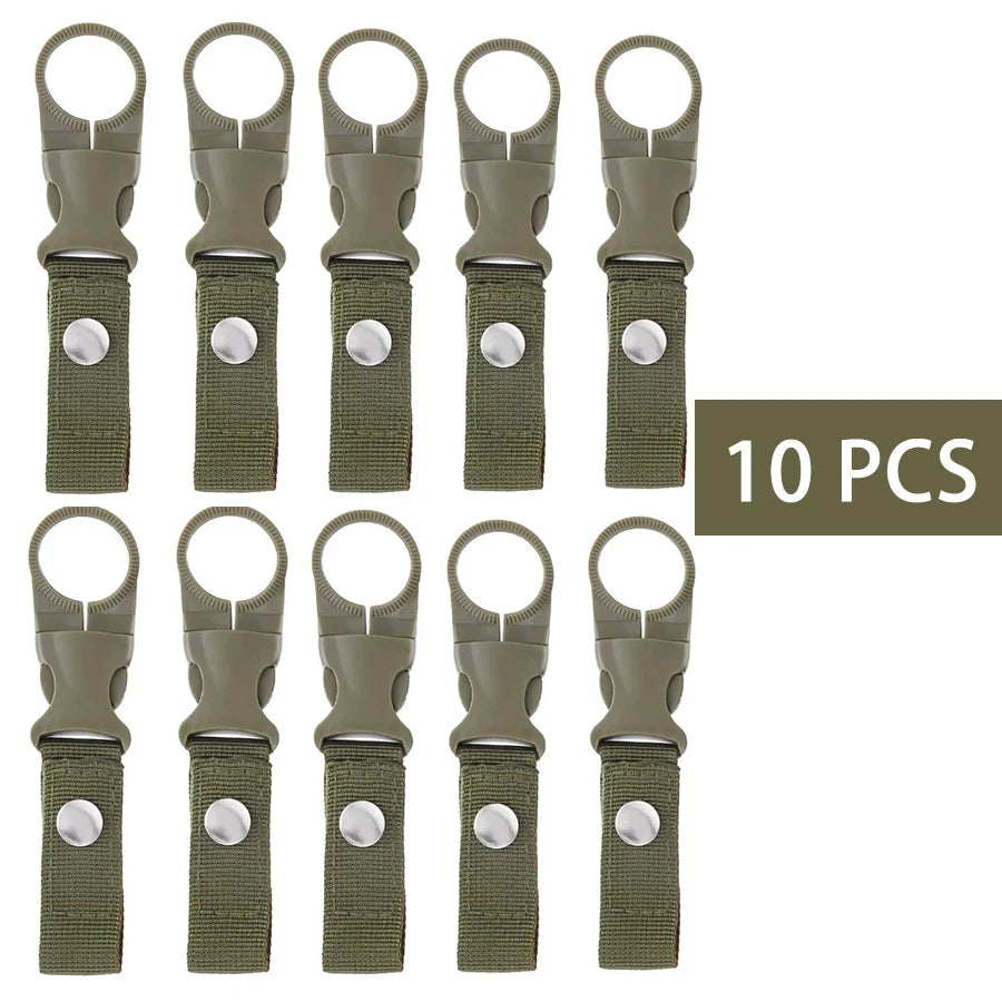 Nylon Water Bottle Holder Clip - Backpack Strap Hook - Od 10 Pieces