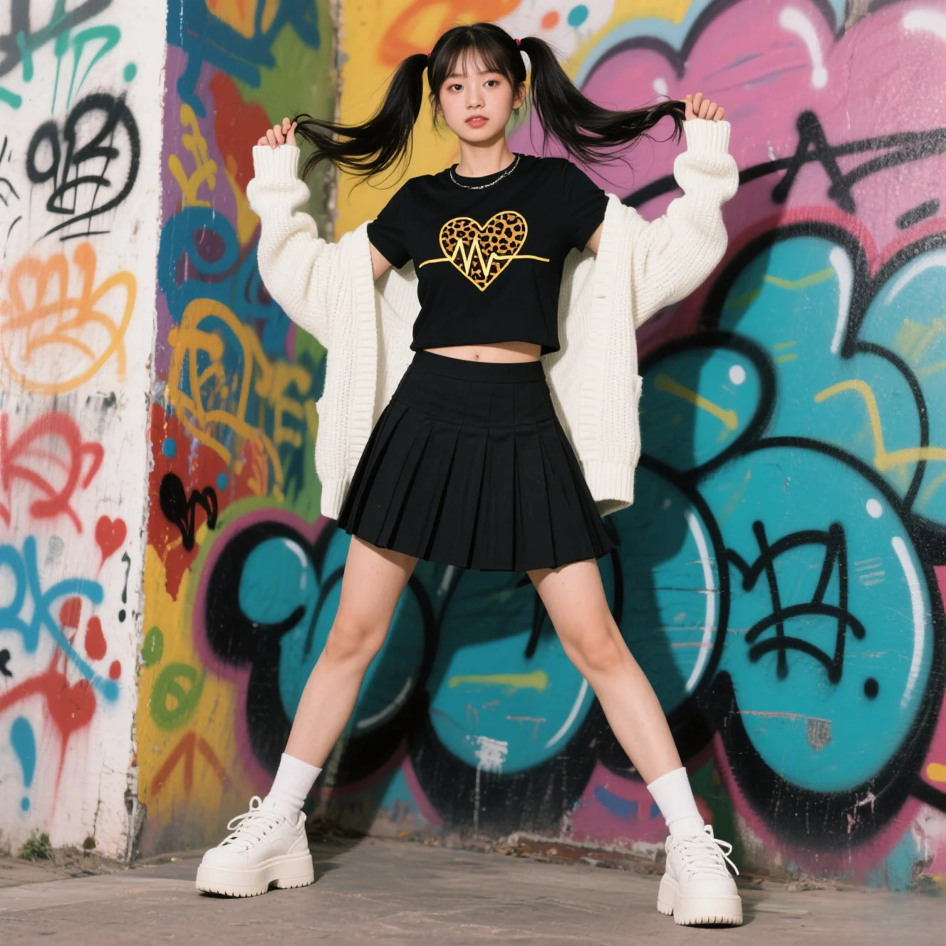 Leopard Graphic T-Shirt - Short Sleeve Casual Top