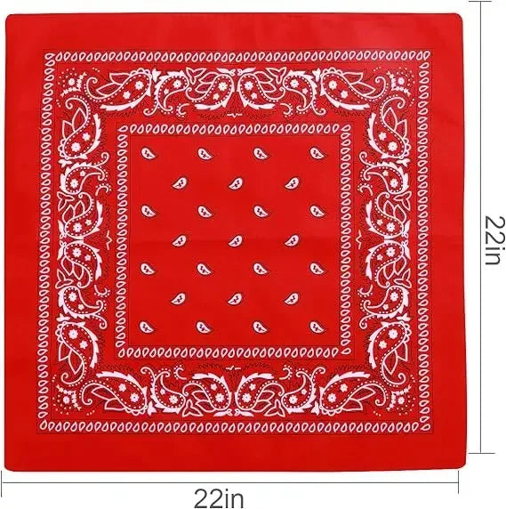 Paisley Bandana Headwrap - Lightweight Printed Kerchief