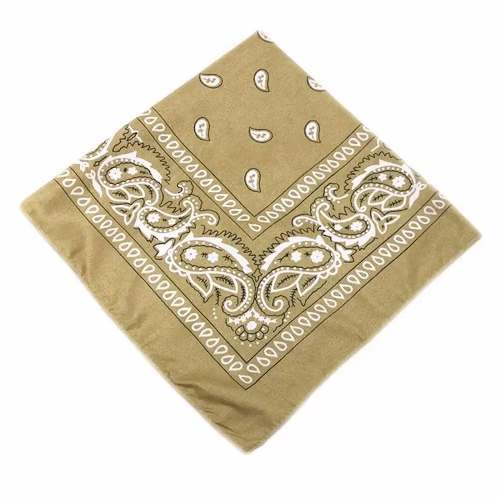 Paisley Bandana Headwrap - Lightweight Printed Kerchief - 23