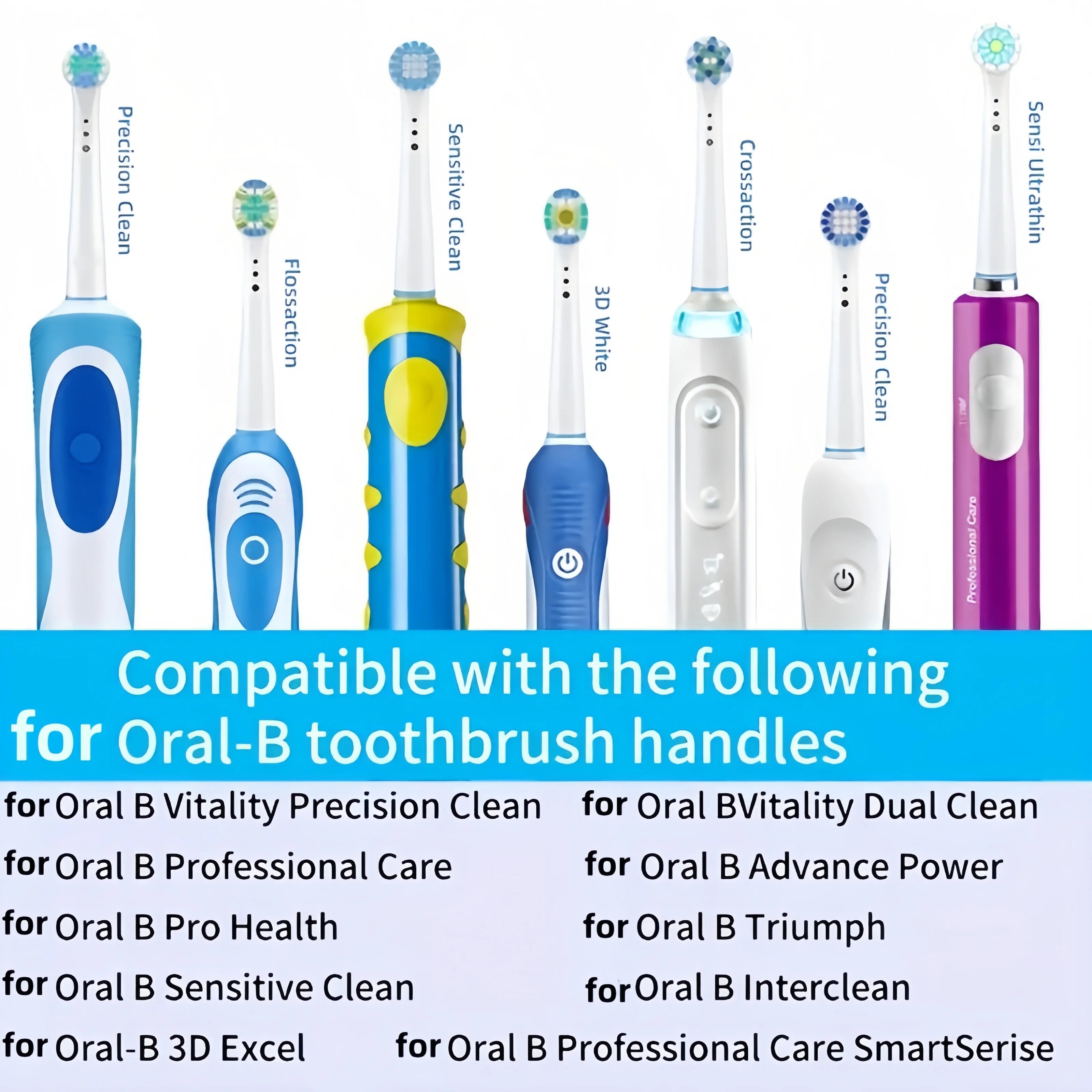 Replacement Toothbrush Heads Compatible Oral-b - For Travel and Daily Carry