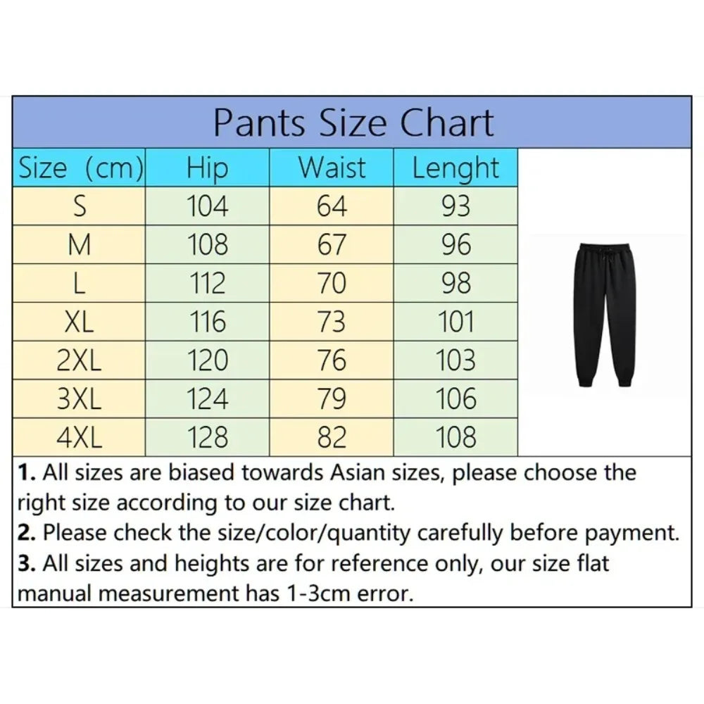 Men's Casual Sweatpants - Elastic Waist Printed Jogger Pants