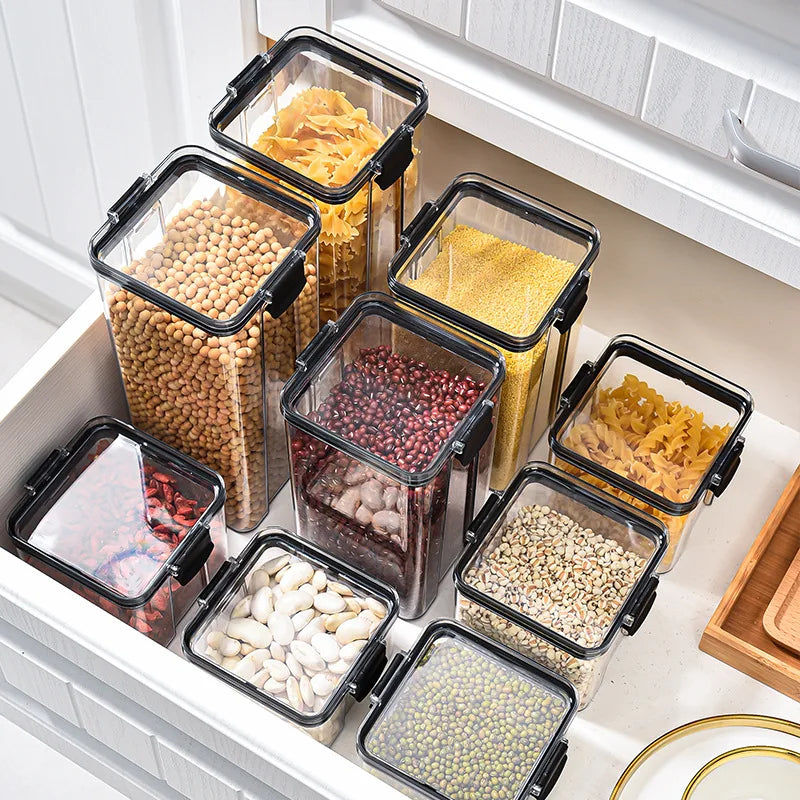 Sealed Jars Kitchen Organizer Grain - For Kitchen Storage and Prep