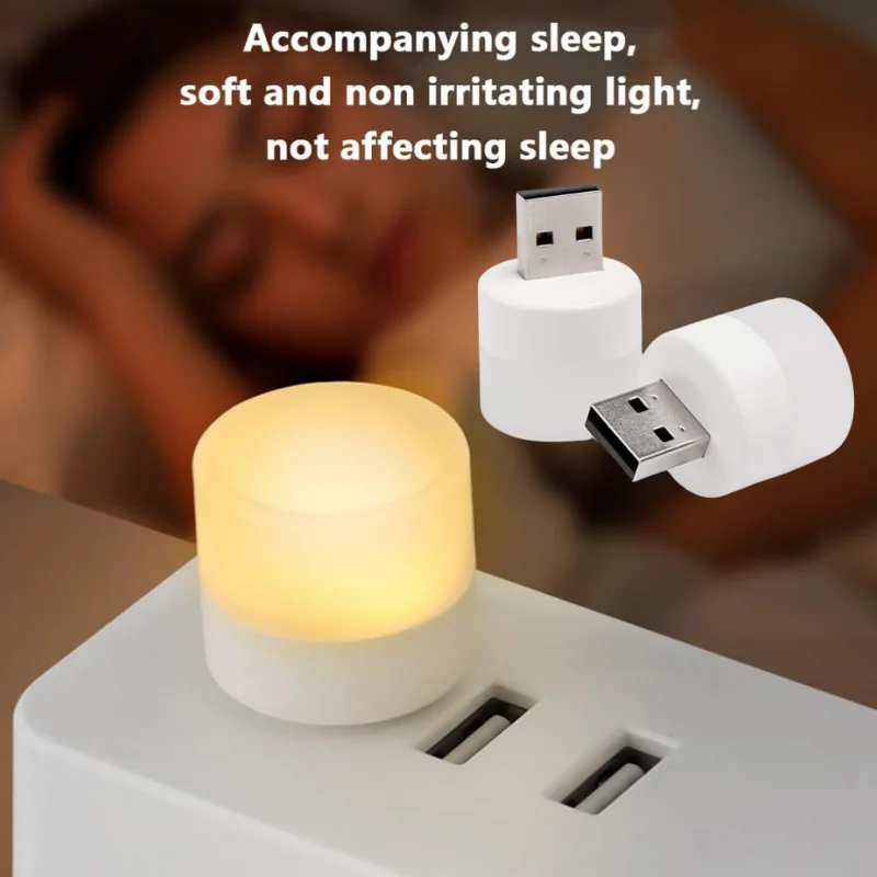 USB Mini Night Light - Plug-In LED Reading Lamp