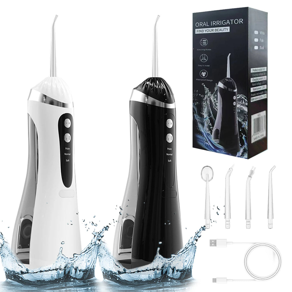 Electric Oral Irrigator Cleaning Modes - For Desk or Travel Use
