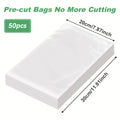 Vacuum Food Bags Sealed Storage - For Kitchen Storage and Prep