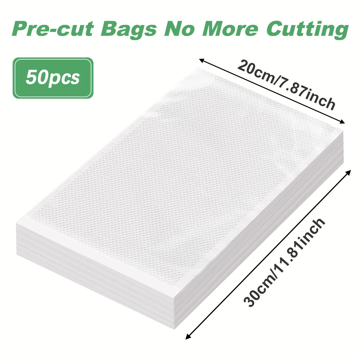 Vacuum Food Bags Sealed Storage - For Kitchen Storage and Prep