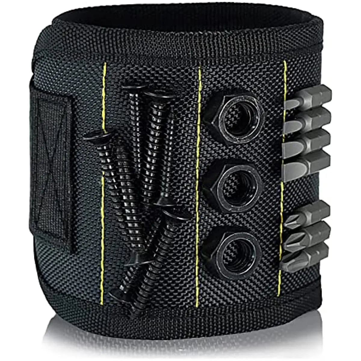 Magnetic Wristband Tool Holder - Screw and Bit Organizer - 5 Rows Of 15 Magnets