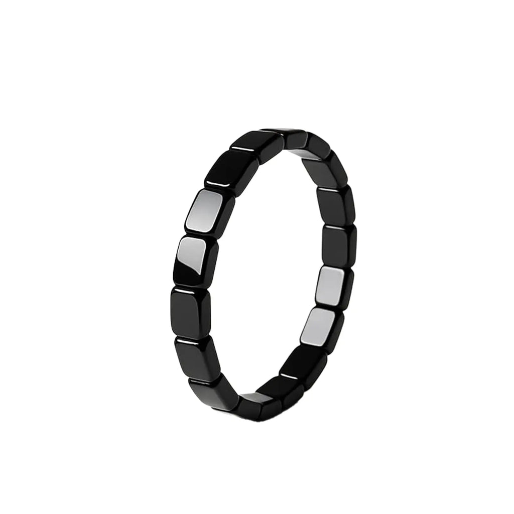 Hematite Beaded Bracelet - Men's Stretch Stone Jewelry